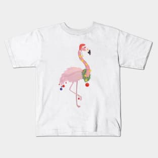 Christmas Flamingo Kids T-Shirt